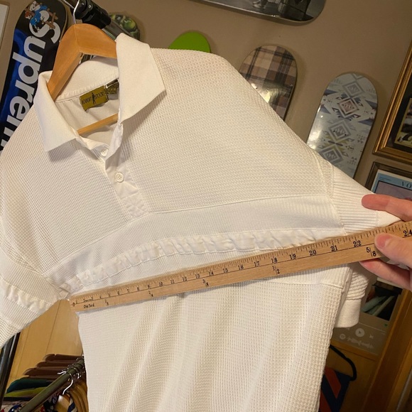 Rare Vintage 80s Robert stock White collared shirt - Picture 5 of 6